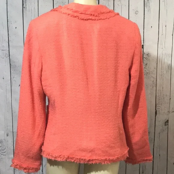 Giorgio Fiorlini textured blazer jacket 1 button closure inside lined pockets - Picture 2 of 8